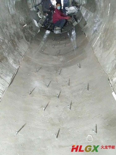 回轉窯澆注料內襯施工